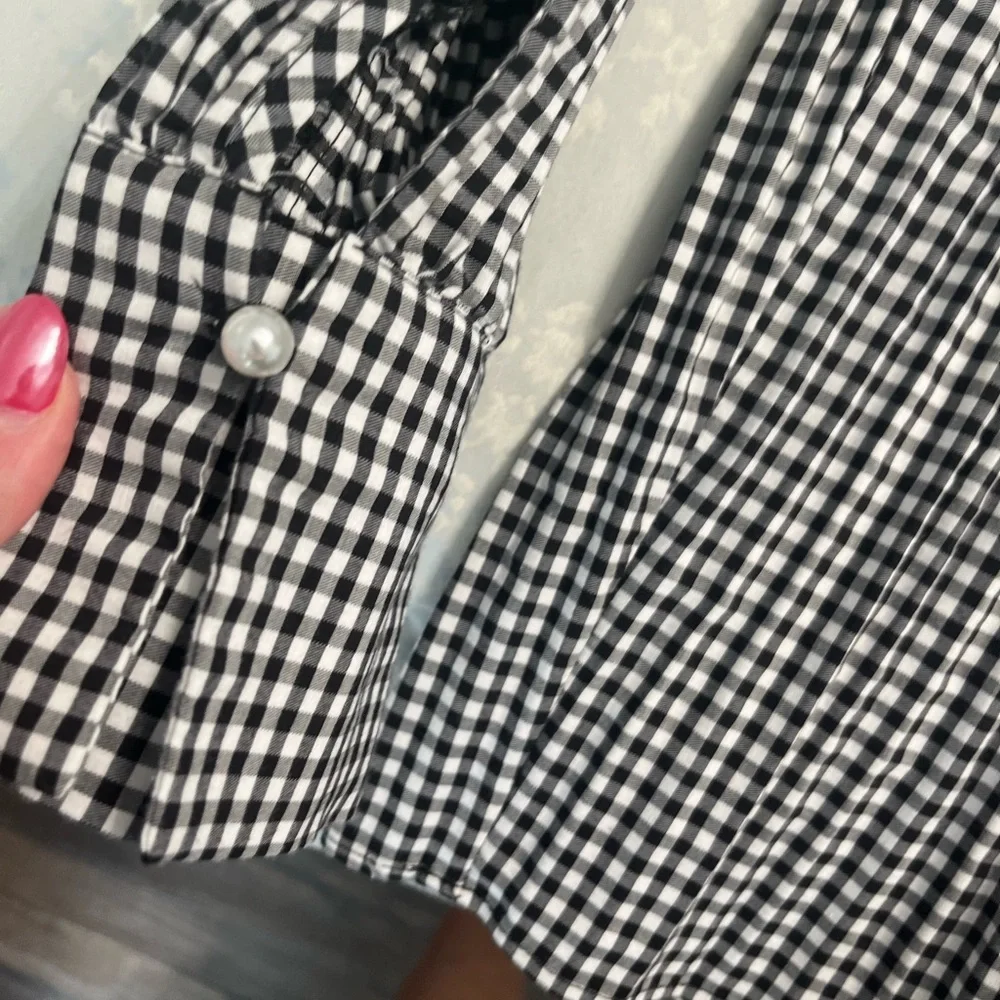 Black and White Gingham Skirt - Picture 7 of 9